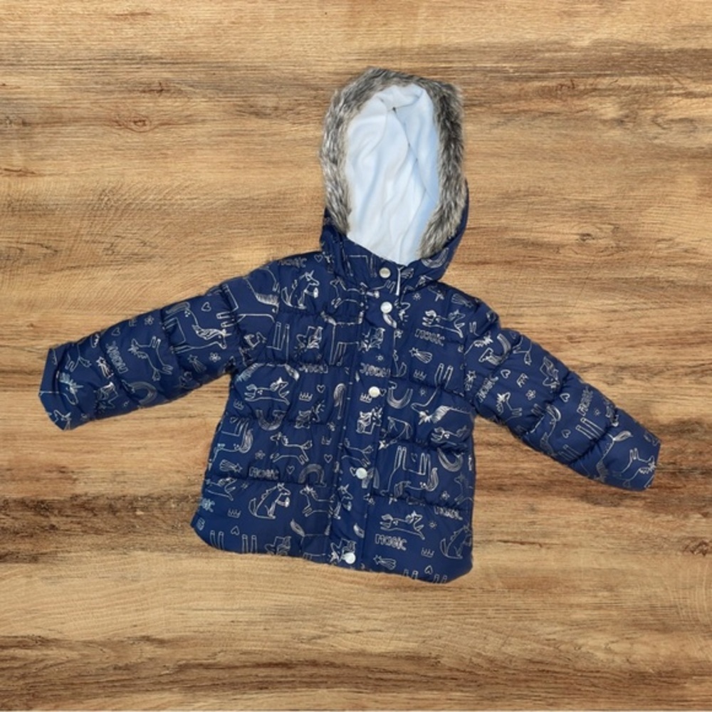 Carters 3T Unicorn Puffer Jacket